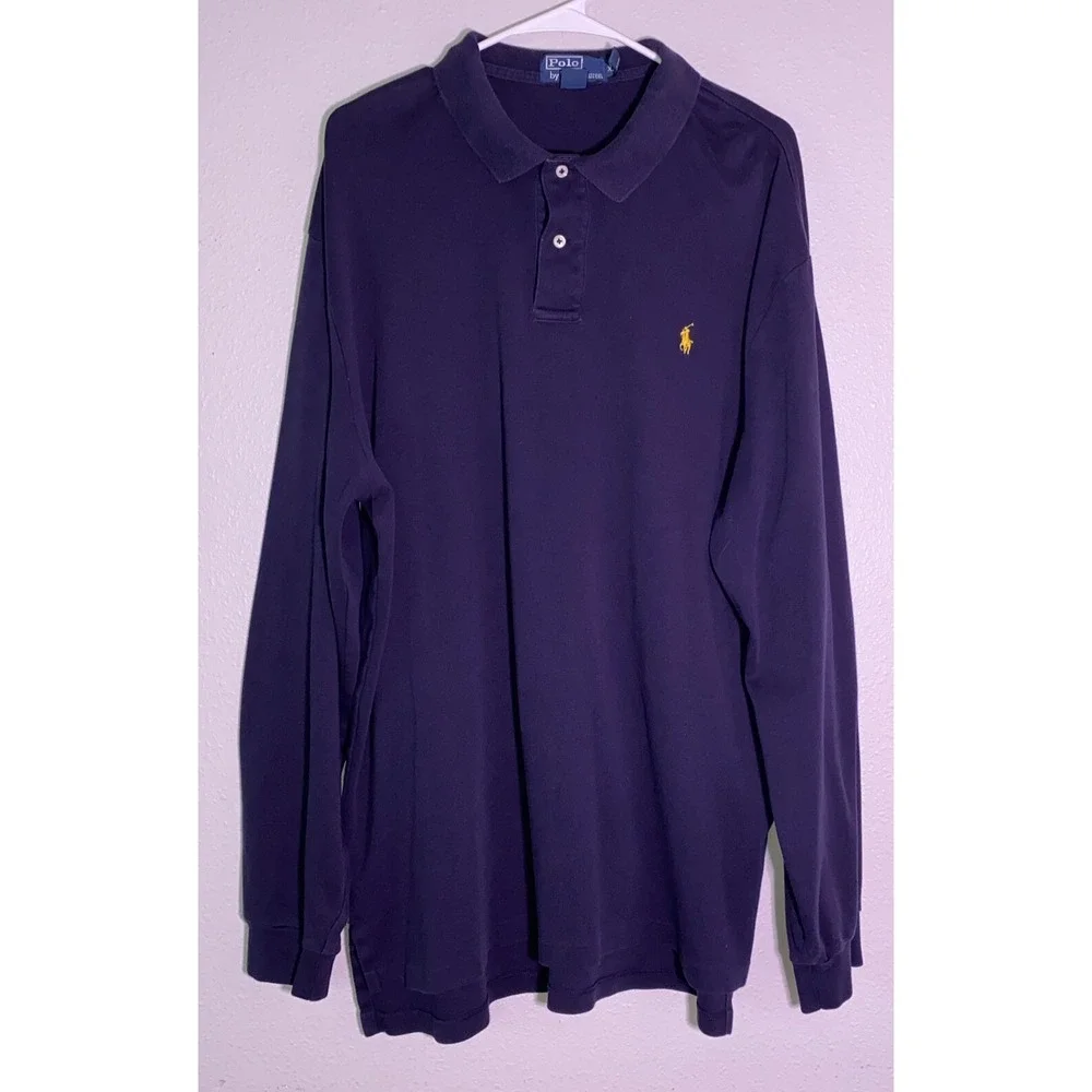 Ralph Lauren Polo Shirt Men XXL Black/Navy Pullover Set Rugby Red/Yellow Pony